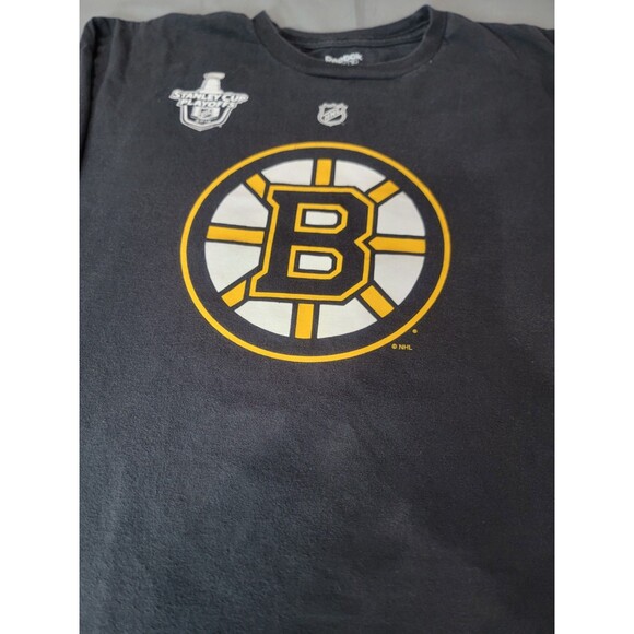 NHL Boston Bruin Patrice Bergeron #37 Black T shirt Reebook XL - Picture 2 of 7